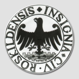 Stadtwappenteller, ROSKILDENSIS INSIGNIA CIV, Bing & Gröndahl