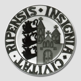 Stadtwappenteller, RIPENSIS INSIGNIA CIVITAT, Bing & Gröndahl