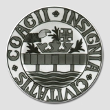 Stadtwappenteller, COAGII INSIGNIA CIVITATIS, Bing & Gröndahl