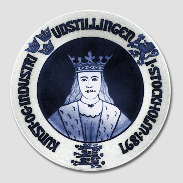 Stadtwappenteller, Kunst und Industri Ausstellung in Stockholm 1897, Bing & Gröndahl