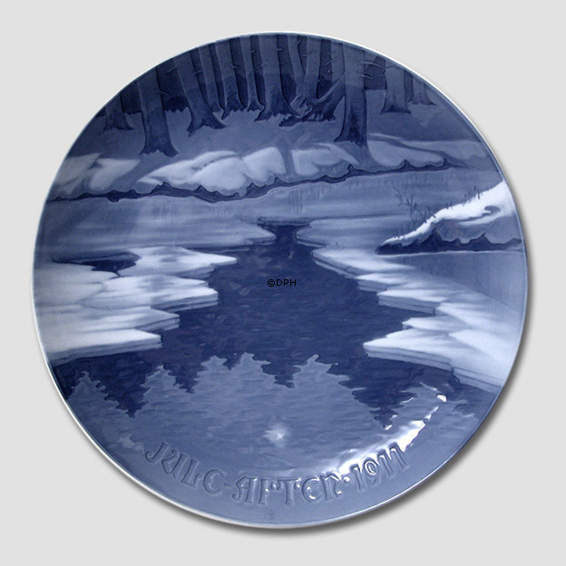 1911 großer Weihnachtsteller, Weihnachtsstern, Bing & Gröndahl