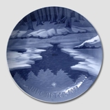 1911 großer Weihnachtsteller, Weihnachtsstern, Bing & Gröndahl