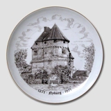 Nyborg 1271-1971 Teller, Zeichnung in Braun, Bing & Gröndahl