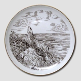 Bing & Gröndahl Teller, Møns Klint, Zeichnung in Braun