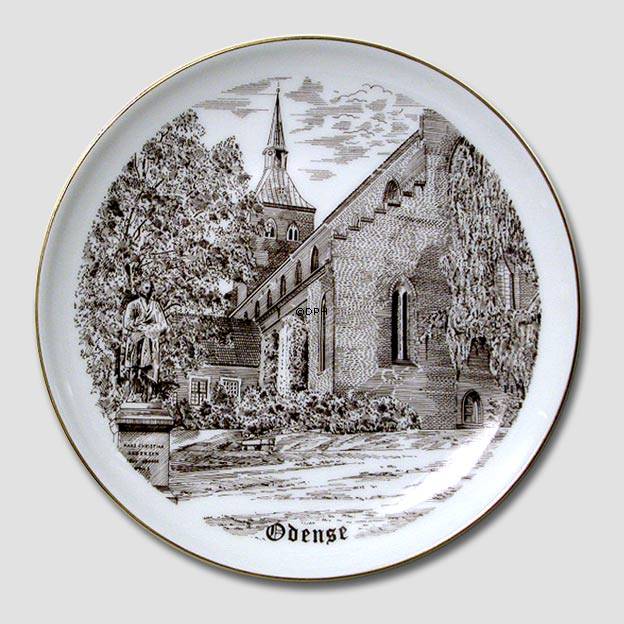Bing & Gröndahl Odense Teller, Zeichnung in Braun