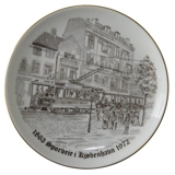 Bing & Gröndahl Kopenhagen Straßenbahnen, Tram, Zeichnung in Braun, 1863-1972