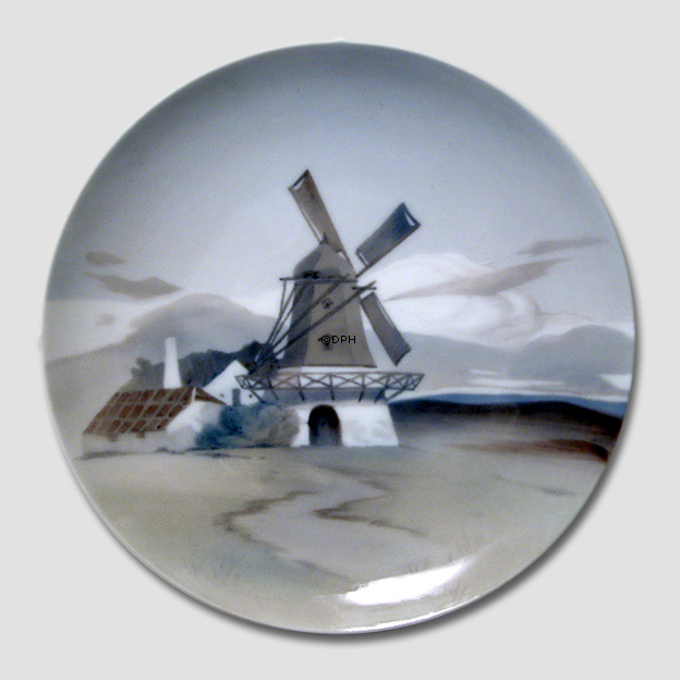 Teller mit Landschaft, Mühle, Bing & Gröndahl
