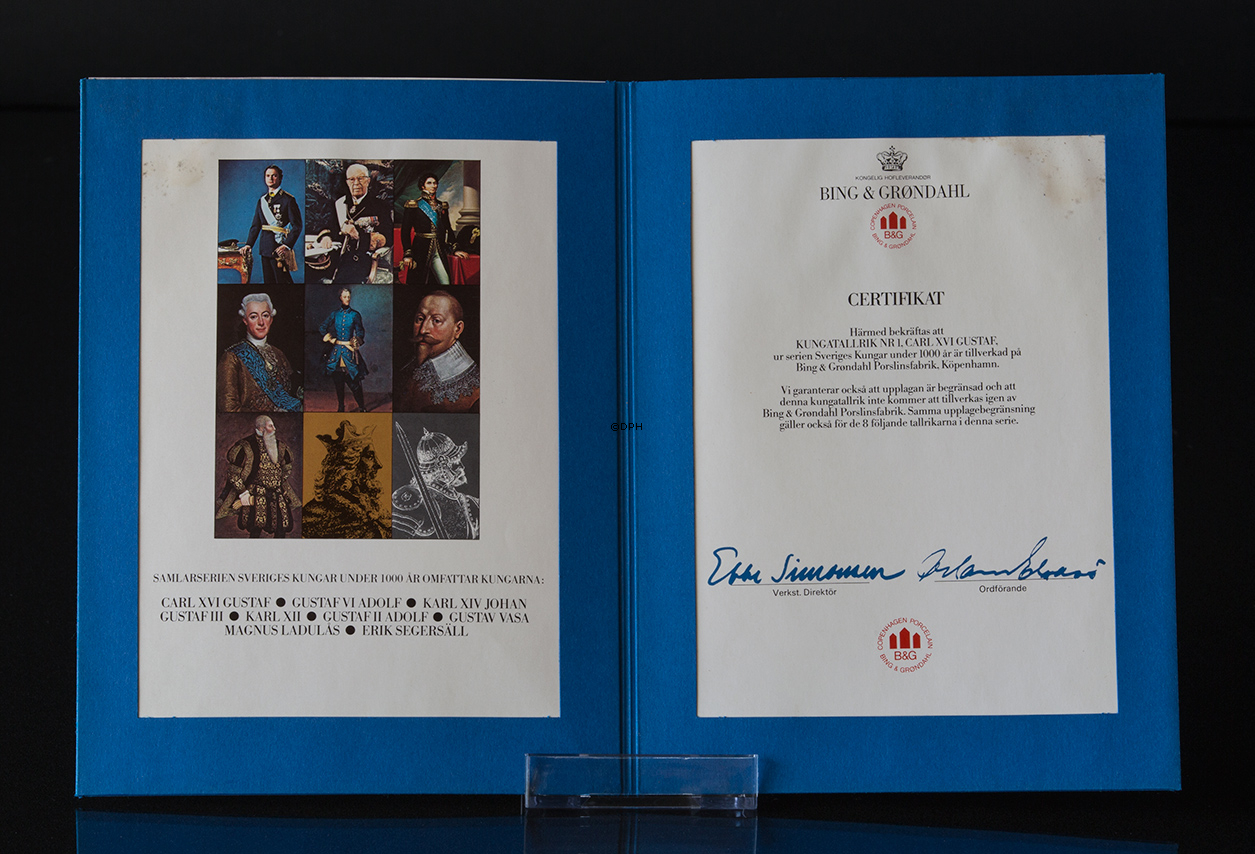 Nordische Könige Gedenkteller, Carl XVI Gustaf, Bing & Gröndahl