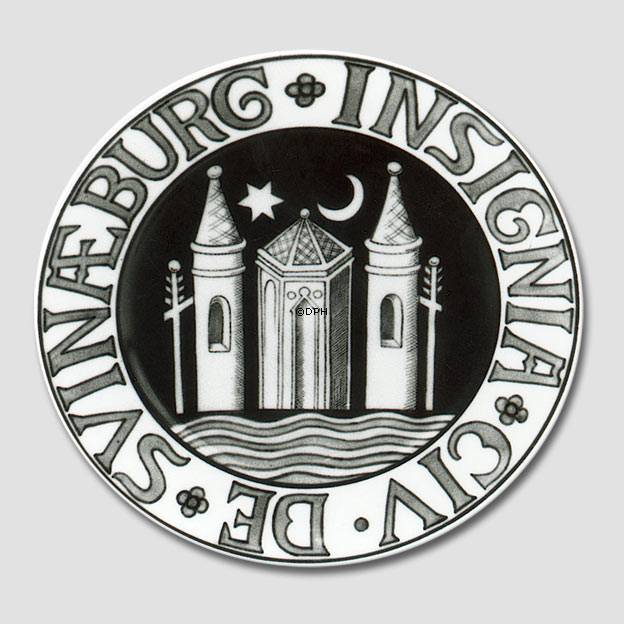 Stadtwappenteller, SVINABURG, INSIGNIA CIV DE, Bing & Gröndahl