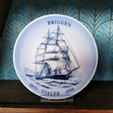 Die Brigg Tjalfe, 1853-1950, Bing & Grøndahl Miniaturplatte / Plakette
