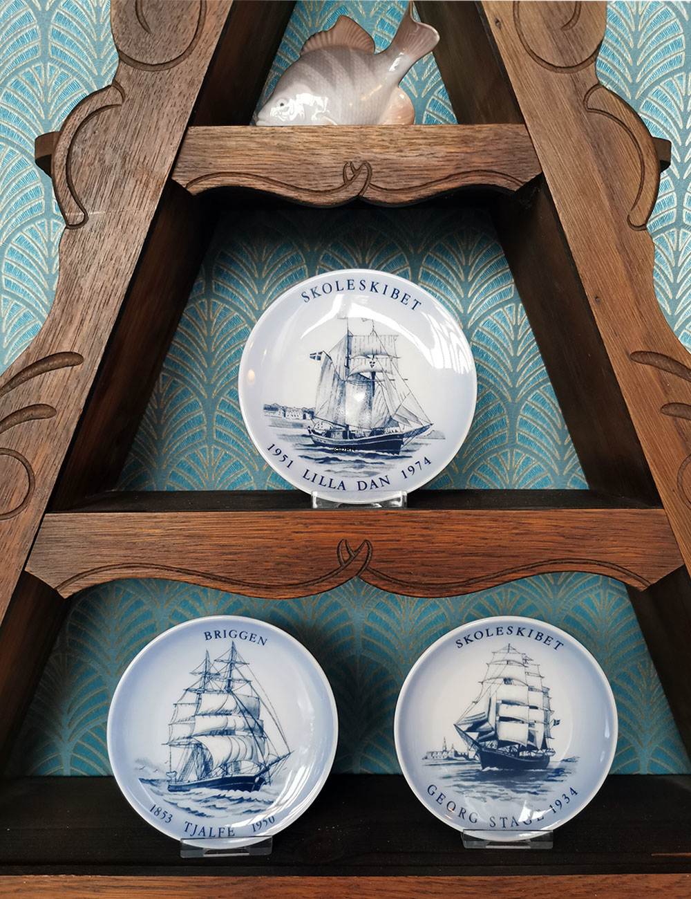 Die Brigg Tjalfe, 1853-1950, Bing & Grøndahl Miniaturplatte / Plakette