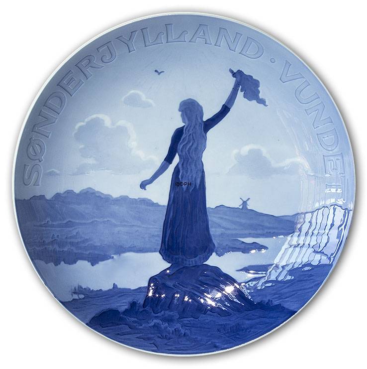 Gedenkteller, Wiedervereinigung mit Nordschleswig Größe 33 cm, Bing & Gröndahl