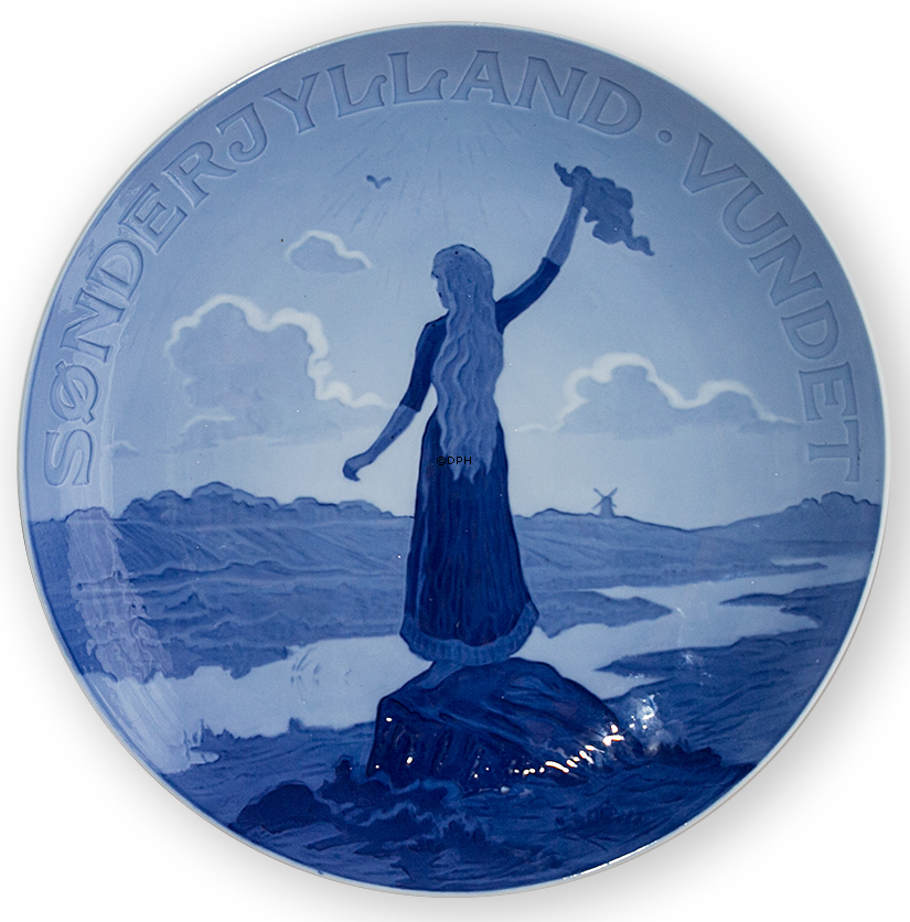 Gedenkteller, Wiedervereinigung mit Nordschleswig Größe 33 cm, Bing & Gröndahl