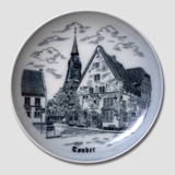 Bing & Gröndahl Teller Tønder, Zeichnung in blau