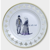 Teller mit dänischen Volkstänzern Læsø, Bing & Gröndahl