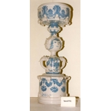 Wiinblad Bolette 3-teilig, Pinsel verziert, Unikat, Blau / Weiß