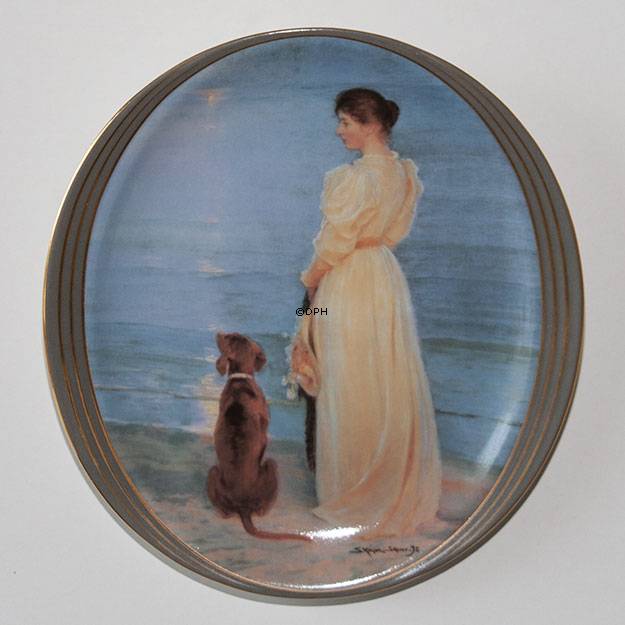 P. S. Krøyer ovaler Teller, Sommerabend auf Skagen, Bing & Gröndahl