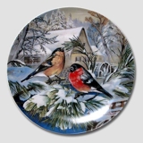 Hutschenreuter, Teller in Serie Wintervögel