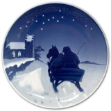Auf Schlitten zur Kirche an Heiligabend 1906, Der Bing & Gröndahl Weihnachtsteller