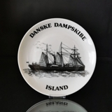 Island, Dänische Dampfschiffe Teller no. 7