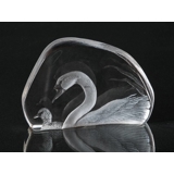 Mats Jonasson Wildlife Glass Skulptur des Schwans mit Küken