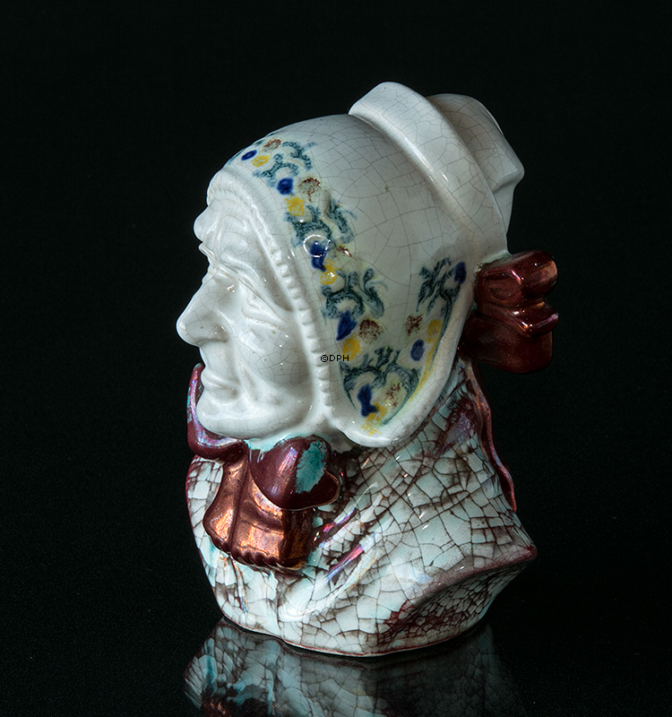 Buste von Fischers Frau, Keramik, Michael Andersen & Sohn