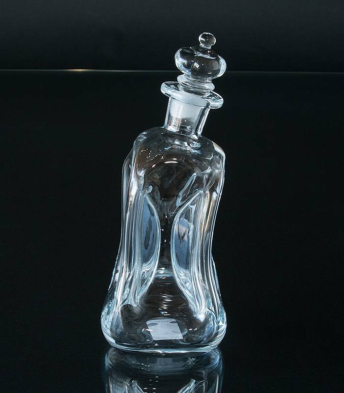 Holmegaard geSchlaufee Glug-Flasche mit Pfropfen, Glas