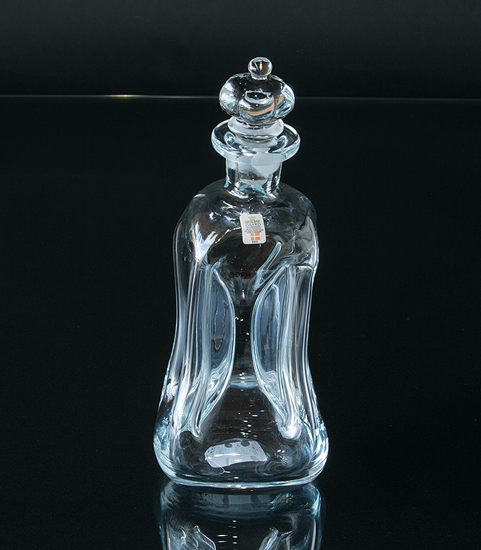 Holmegaard geSchlaufee Glug-Flasche mit Pfropfen, Glas