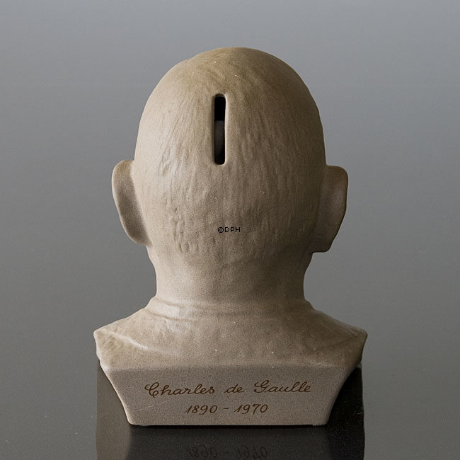 Große Statemen Charles de Gaulle Sparschwein Nr. 4, 1982, Söholm