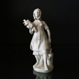 Weiße Figur einer Frau mit Blumenstrauß und Gießkanne, GDR Nr. 10794