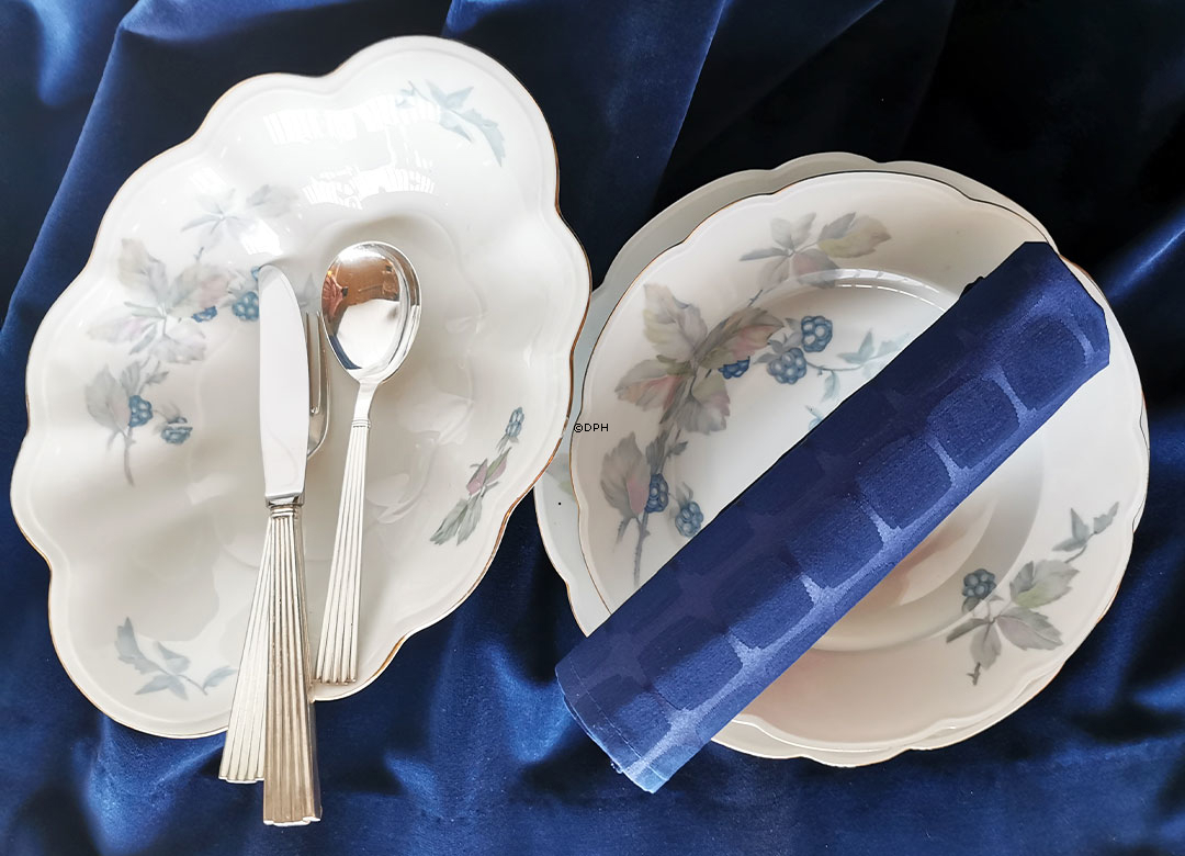 Altrohlau Porzellangeschirr mit Brombeeren