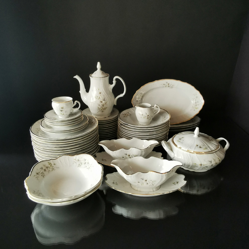 Bernadotte Porzellan Fine De Bohéme Czechoslovakia Kaffee- und Abendessen-Service - Insgesamt 54 Teile