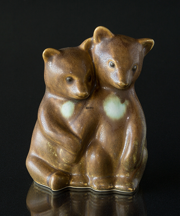 Zwei Bärenjunge, Figur von Knud Basse H17cm