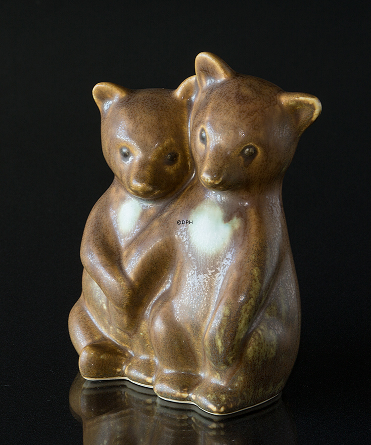 Zwei Bärenjunge, Figur von Knud Basse H17cm