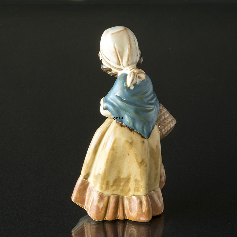 Lladro Figur Mädchen mit Korb, 20 cm