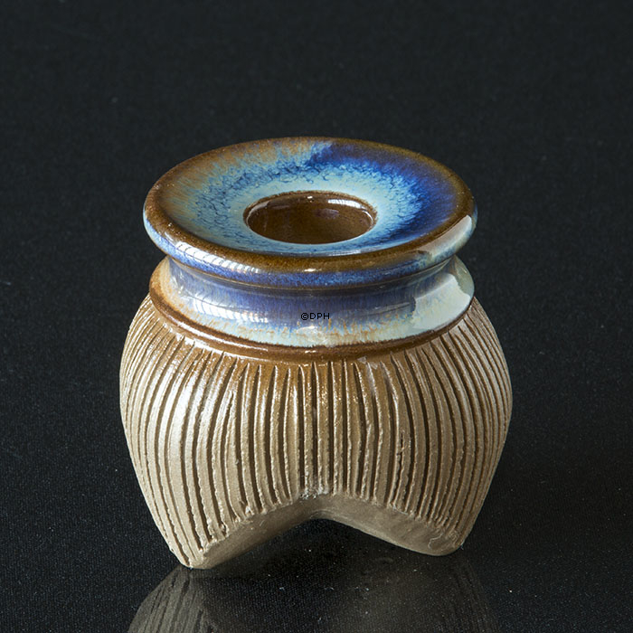 Blaue Michael Andersen Kerzenhalter Nr. 6073, 7 cm