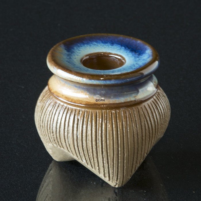 Blaue Michael Andersen Kerzenhalter Nr. 6073, 7 cm