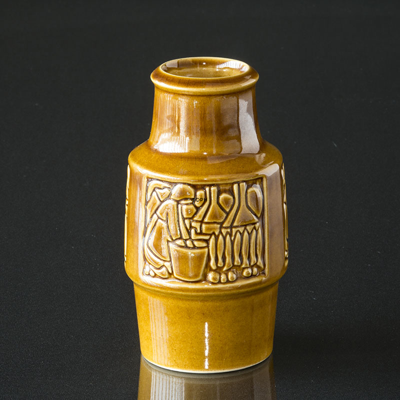 Michael Andersen Braune Vase Nr. 6134, Keramik