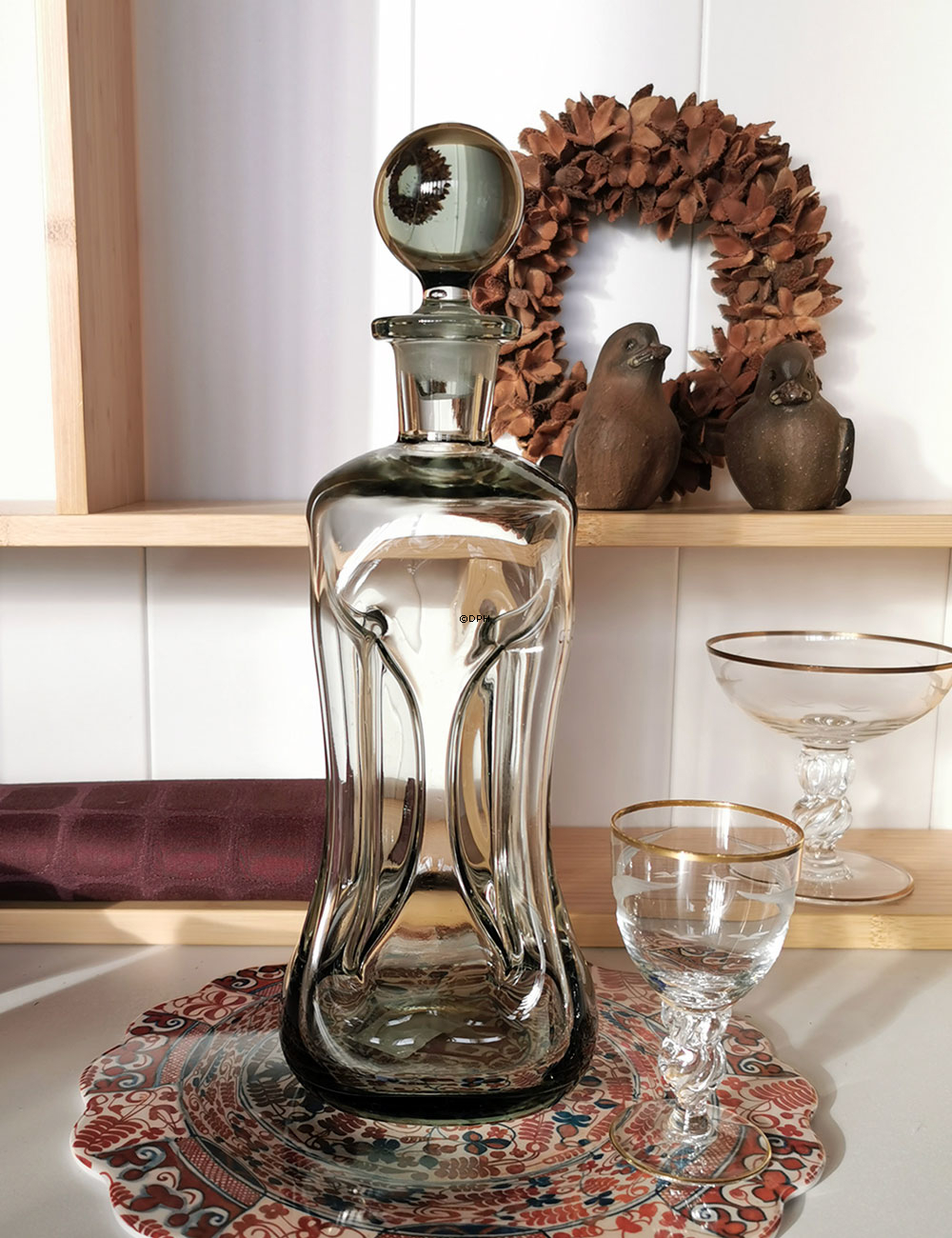 Holmegaard Glug-Flasche mit Pfropfen, Glas