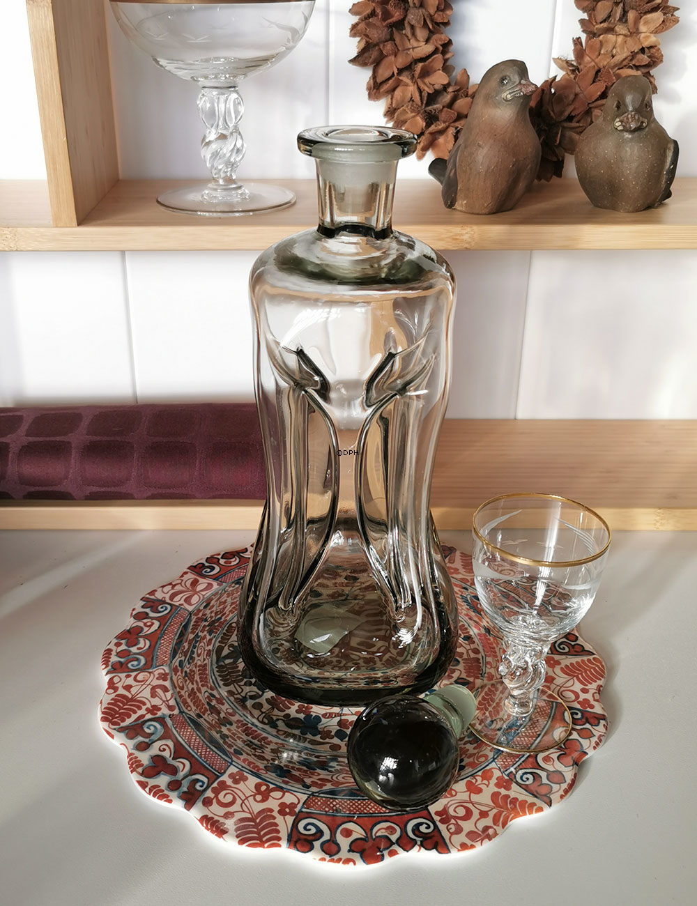 Holmegaard Glug-Flasche mit Pfropfen, Glas