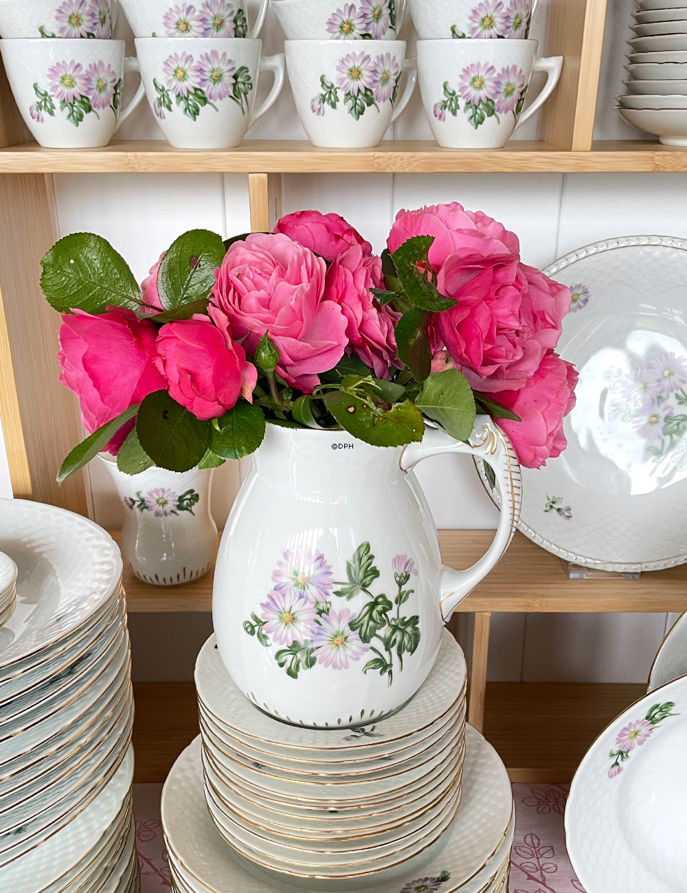 Bing & Gröndahl Chrysanthemum Kaffee- und Abendessen-Service - Insgesamt 90 Teile