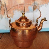 Kupferkanne mit Deckel, hergestellt von Peter Møller, Kupferschmied, Randers