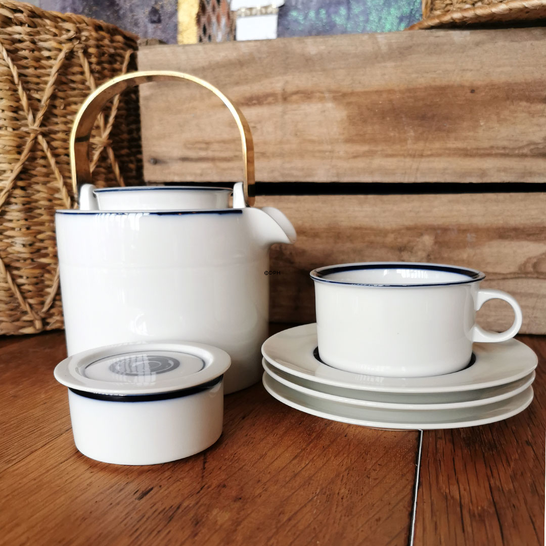 Royal Copenhagen Indigo Teeservice, Teekanne und 4 Teetassen