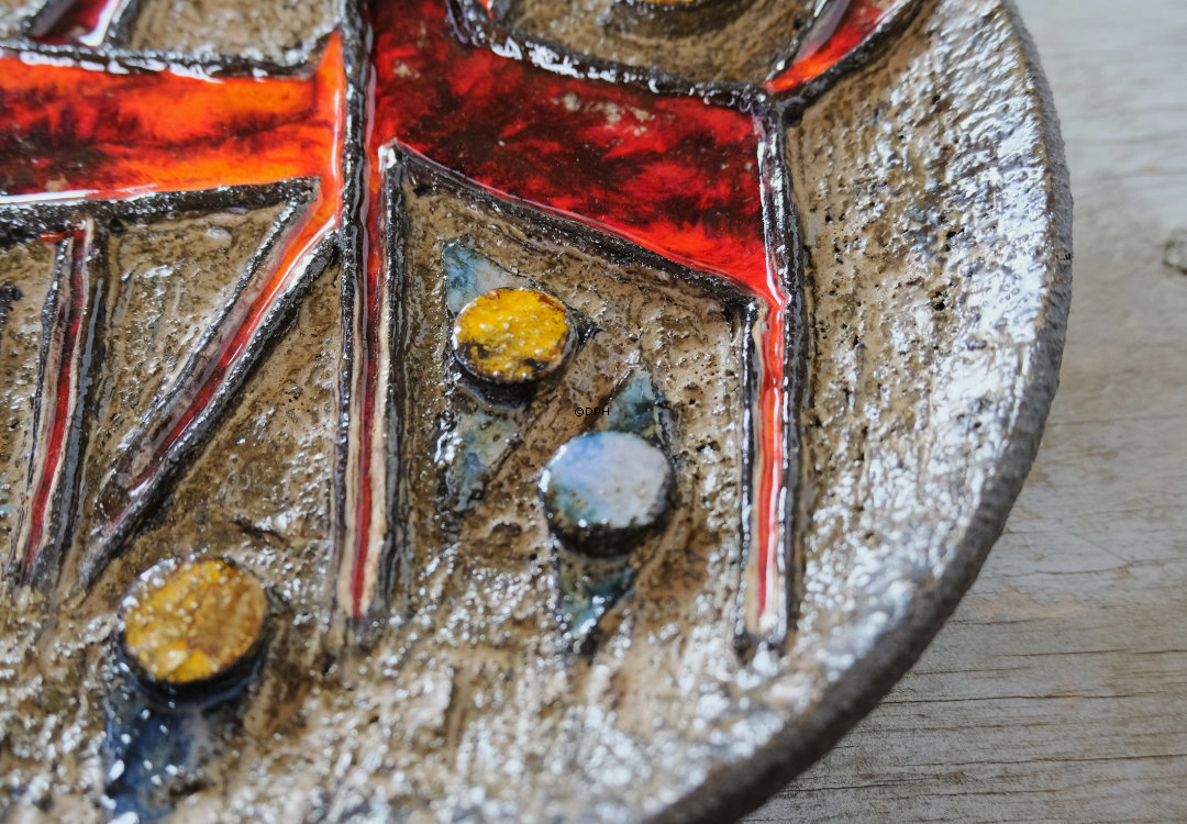 Henri Keramikplatte mit abstraktem Motiv