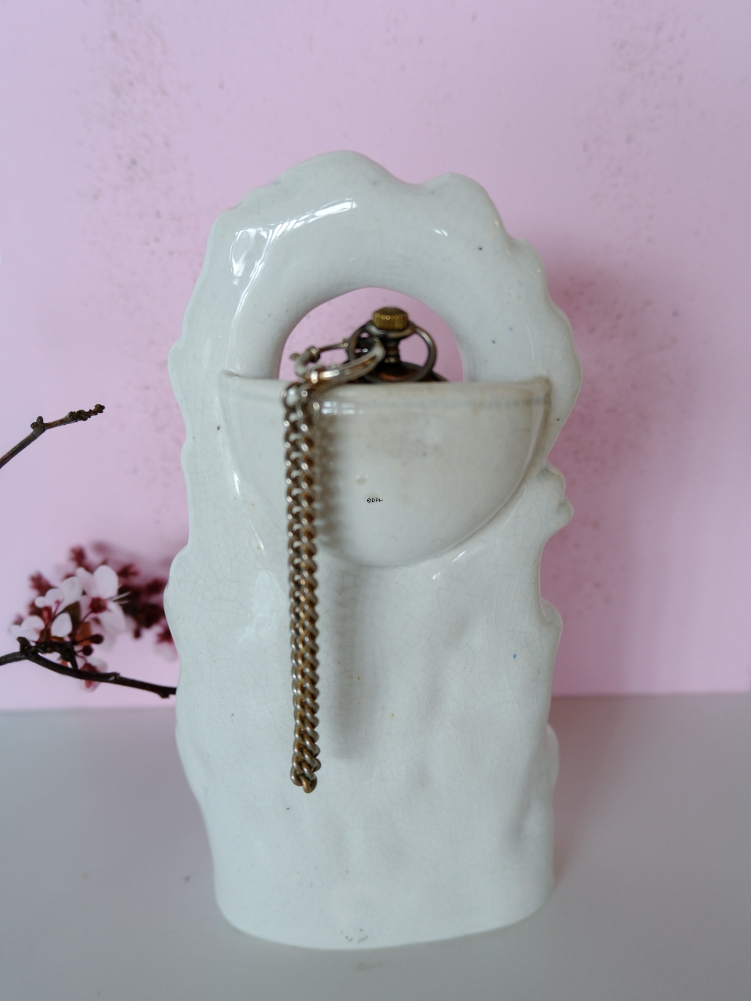 Staffordshire Figur mit Uhr