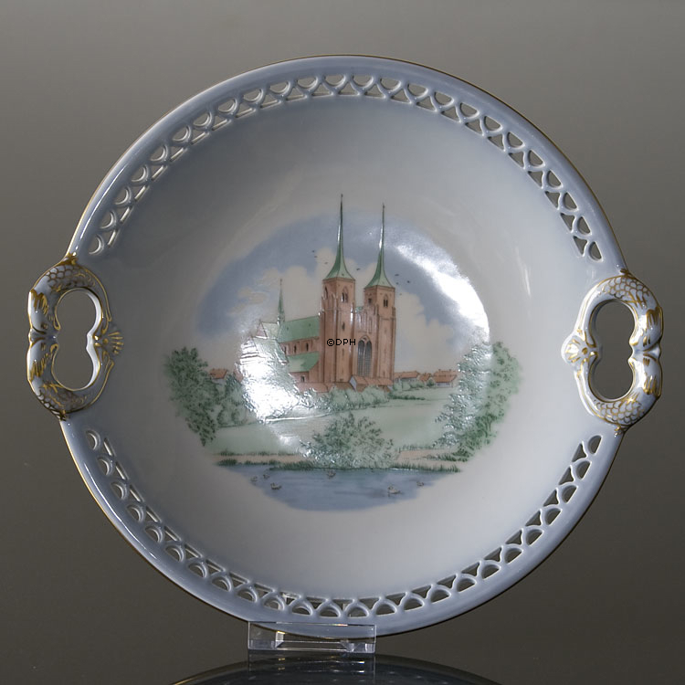 Dänemark Geschirr Kuchenteller Nr. 3542, Roskilde Cathedral