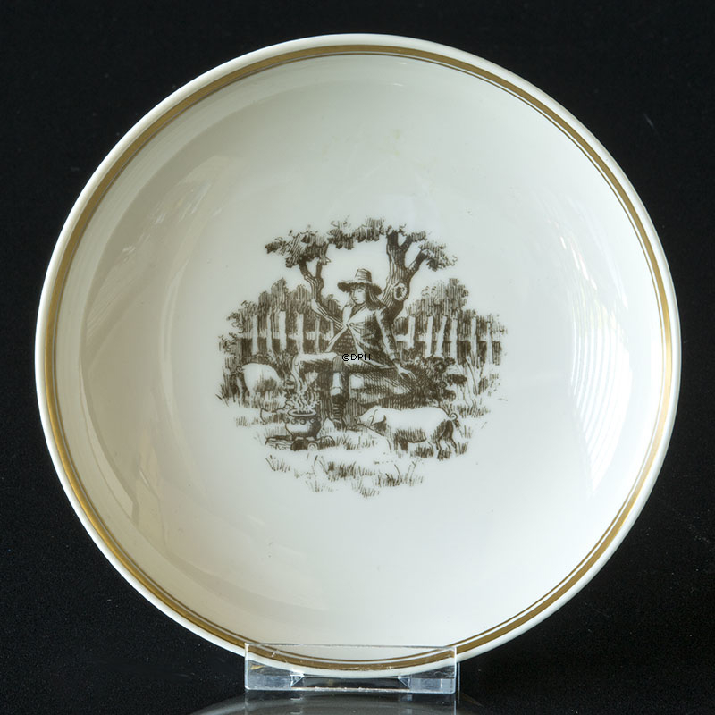 Royal Copenhagen Schale mit Dekoration, Hans Christian Andersens Märchen "Der Schweinehirt"