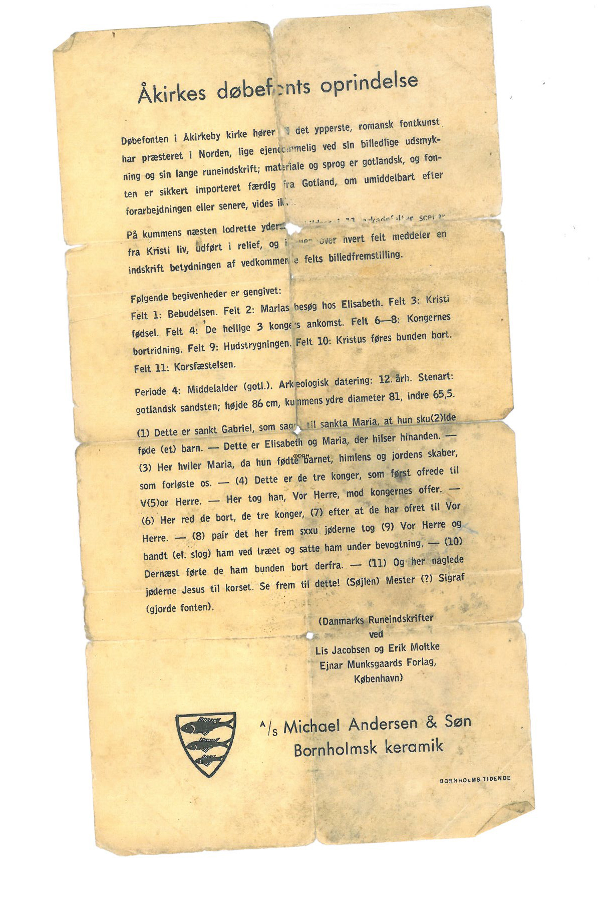 Jardiniére Nr. 4645-1, Kopie des Taufbeckens in Aakirkeby Kirche Bornholm