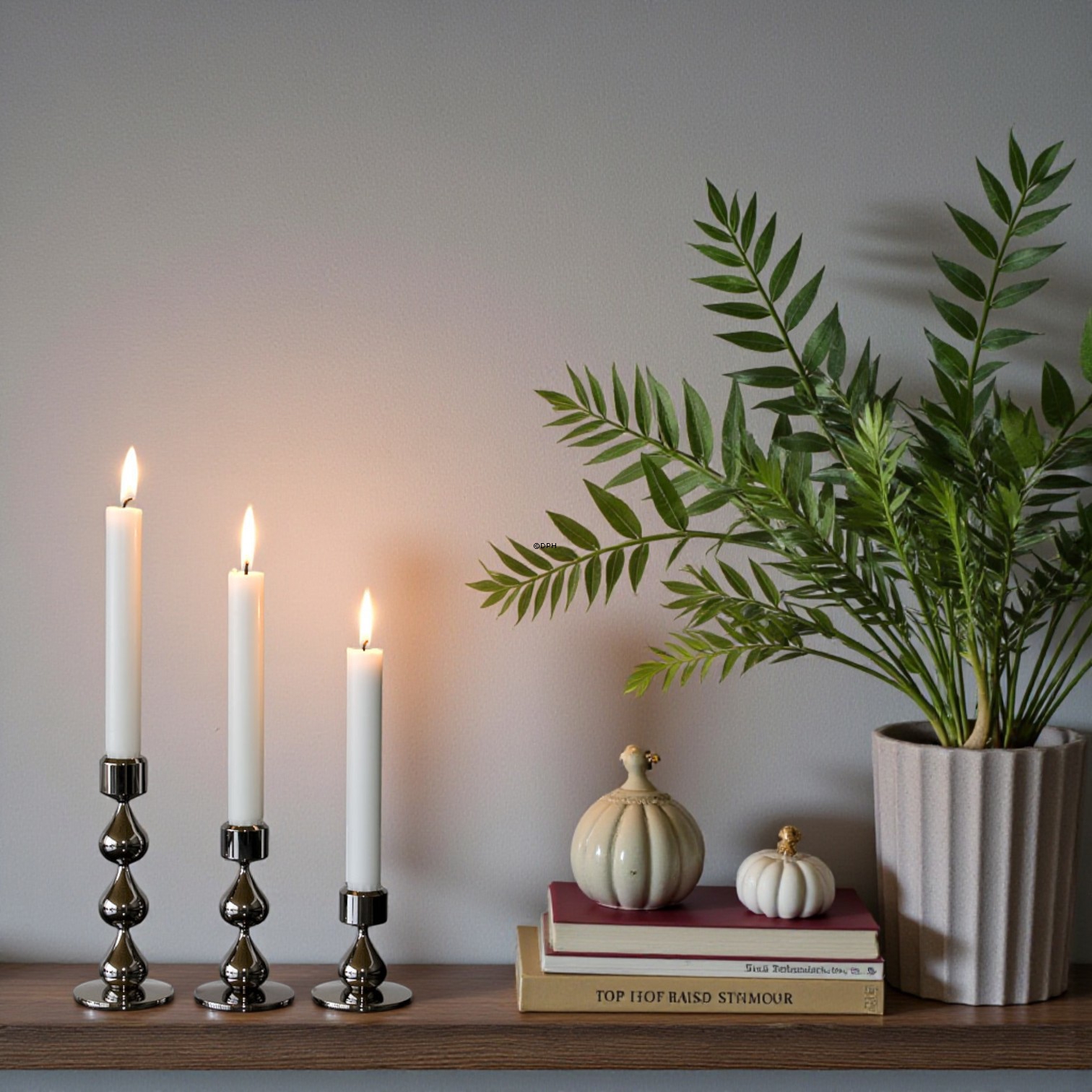 Asmussen Hamlet Design Kerzenhalter mit 2 Tropfen, Zinn