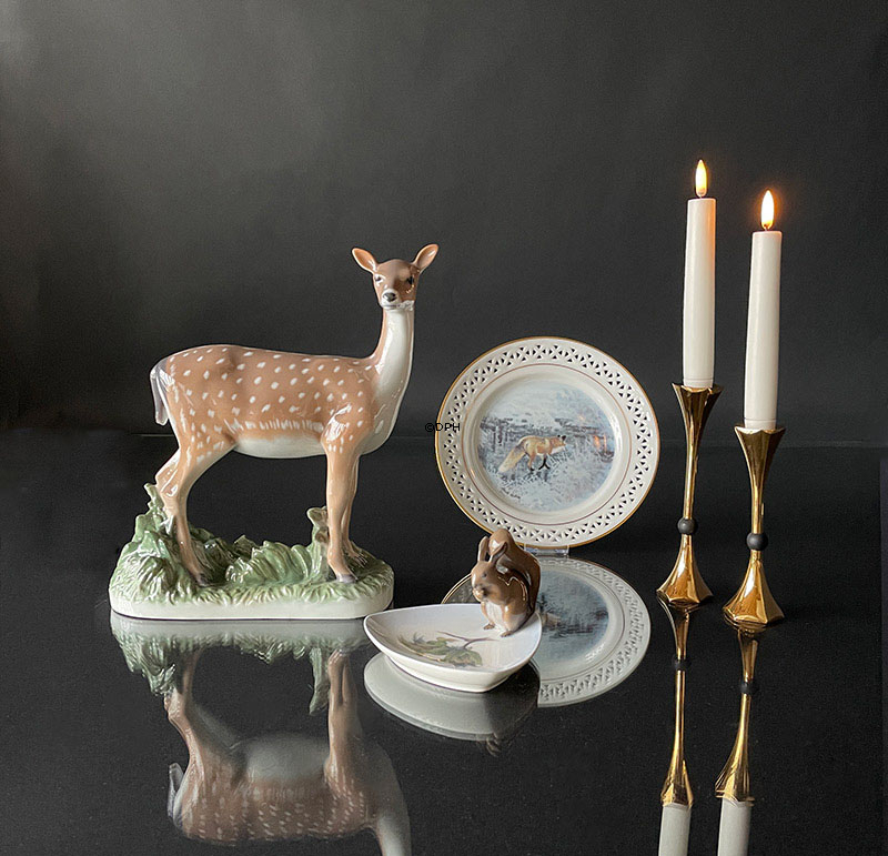 Asmussen Hamlet Design Hexa Leuchter, Gold mit schwarzer Kugel, mittel